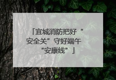 宜城消防把好“安全关”守好端午“安康线”